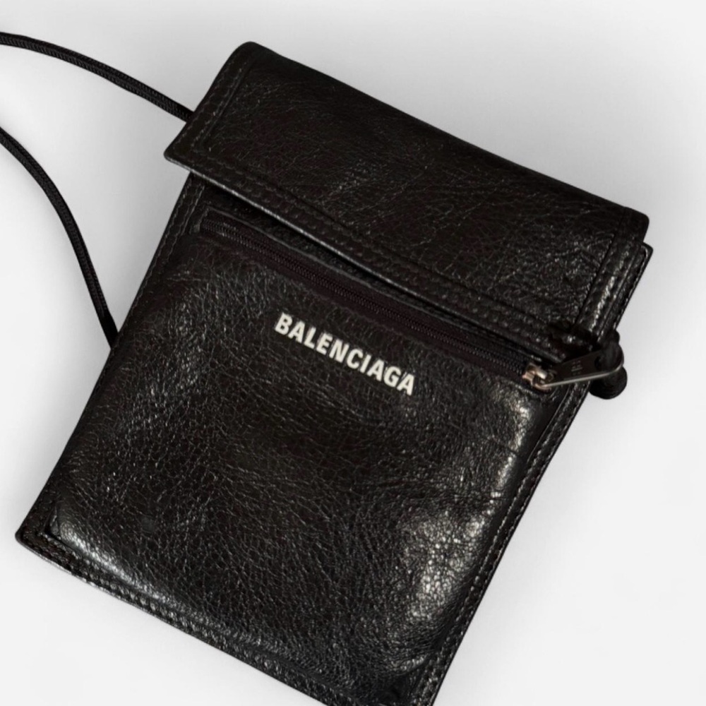 Balenciaga Black Leather Belt Bag